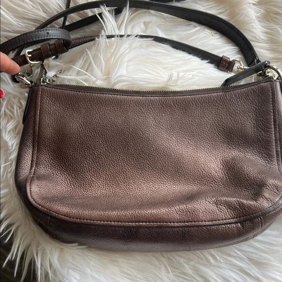 Coach Dark Brown Leather Shoulder Bag - Picture 7 of 11